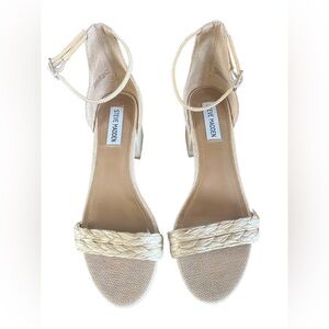Steve Madden Tan Irenee Block Heel Sandal Size 8.5 New